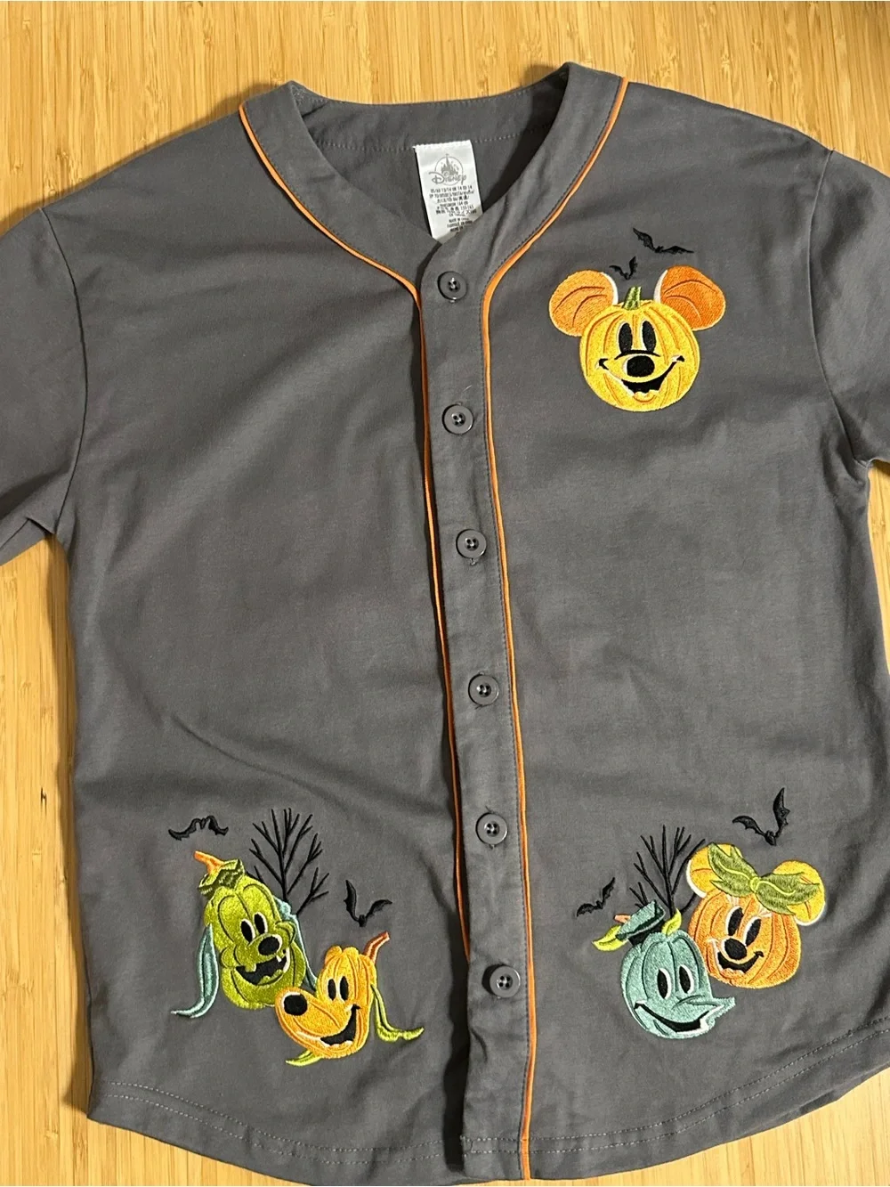 Disneyland Resort Halloween Mickey and Friends Baseball Button Up Jersey